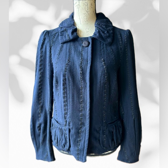 MARC JACOBS Vintage Wool-Blend Blazer, Intricate Detail (6) Excellent Condition - Picture 3 of 12